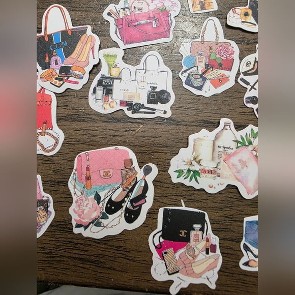 21pcs Girly Designer Bags & Make Up Diary Stickers - Picture 4 of 4